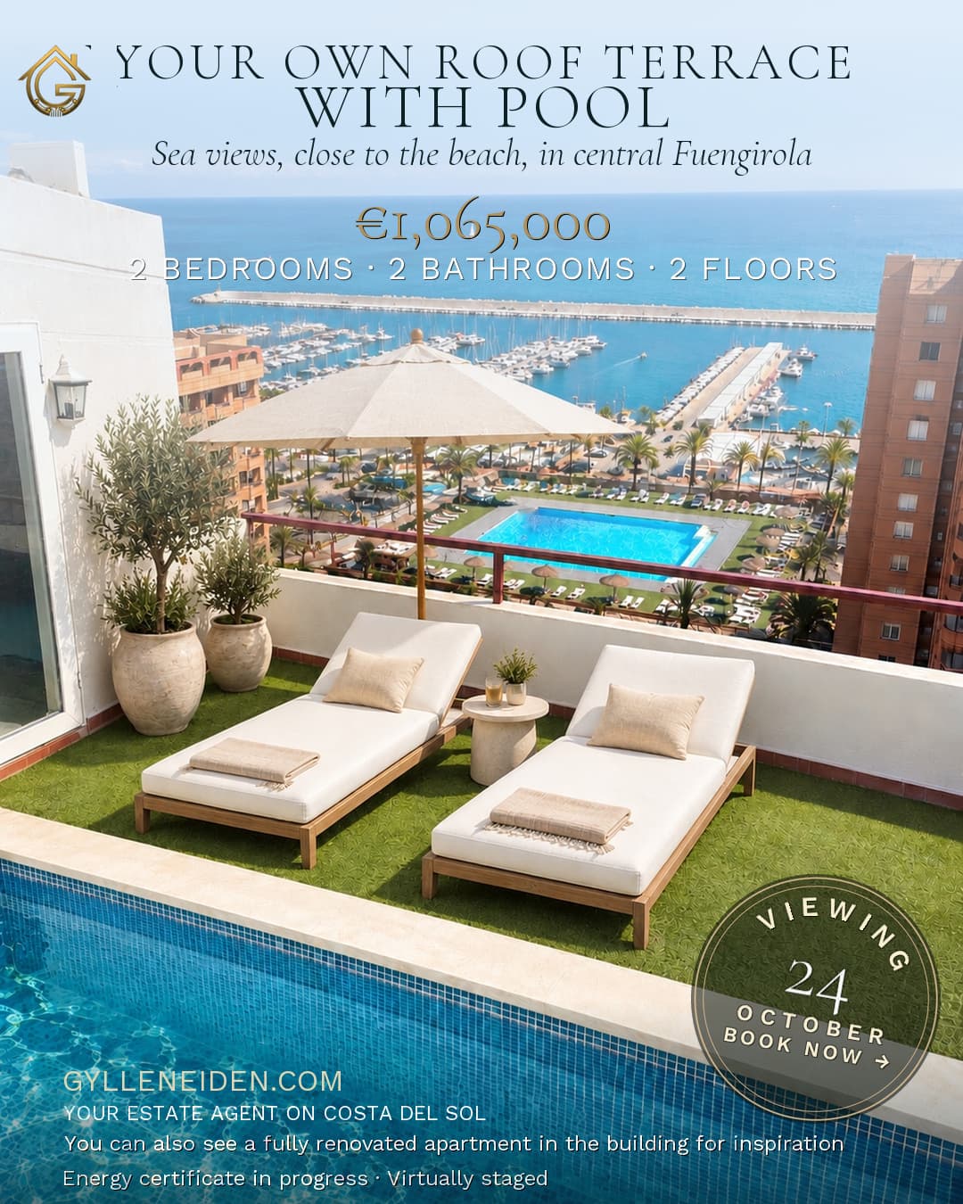 Viewing 31 October · Penthouse with its own pool in Fuengirola