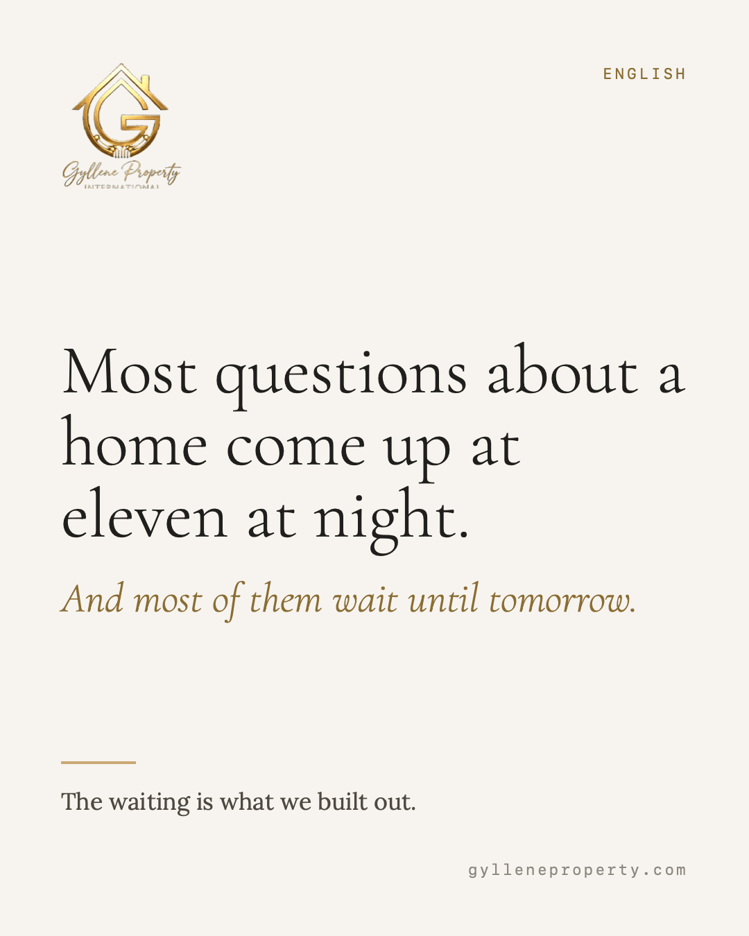 Most questions about a home come up at eleven at night. And most of them wait until tomorrow. That's the part of buying a home nobody talks about. You're lying awake wondering what the monthly costs actually are, whether the roof is a problem, what the neighbours are like. When we don't know something, we say so and put you through to a person. That's rarer than it sounds. Working across Skåne — Höllviken, Vellinge, Falsterbo and Malmö.